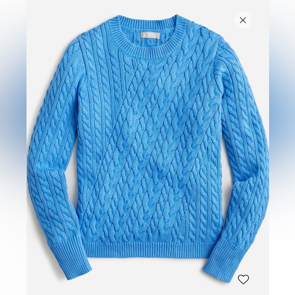 J.Crew Cable Knit Cotton Sweater Medium